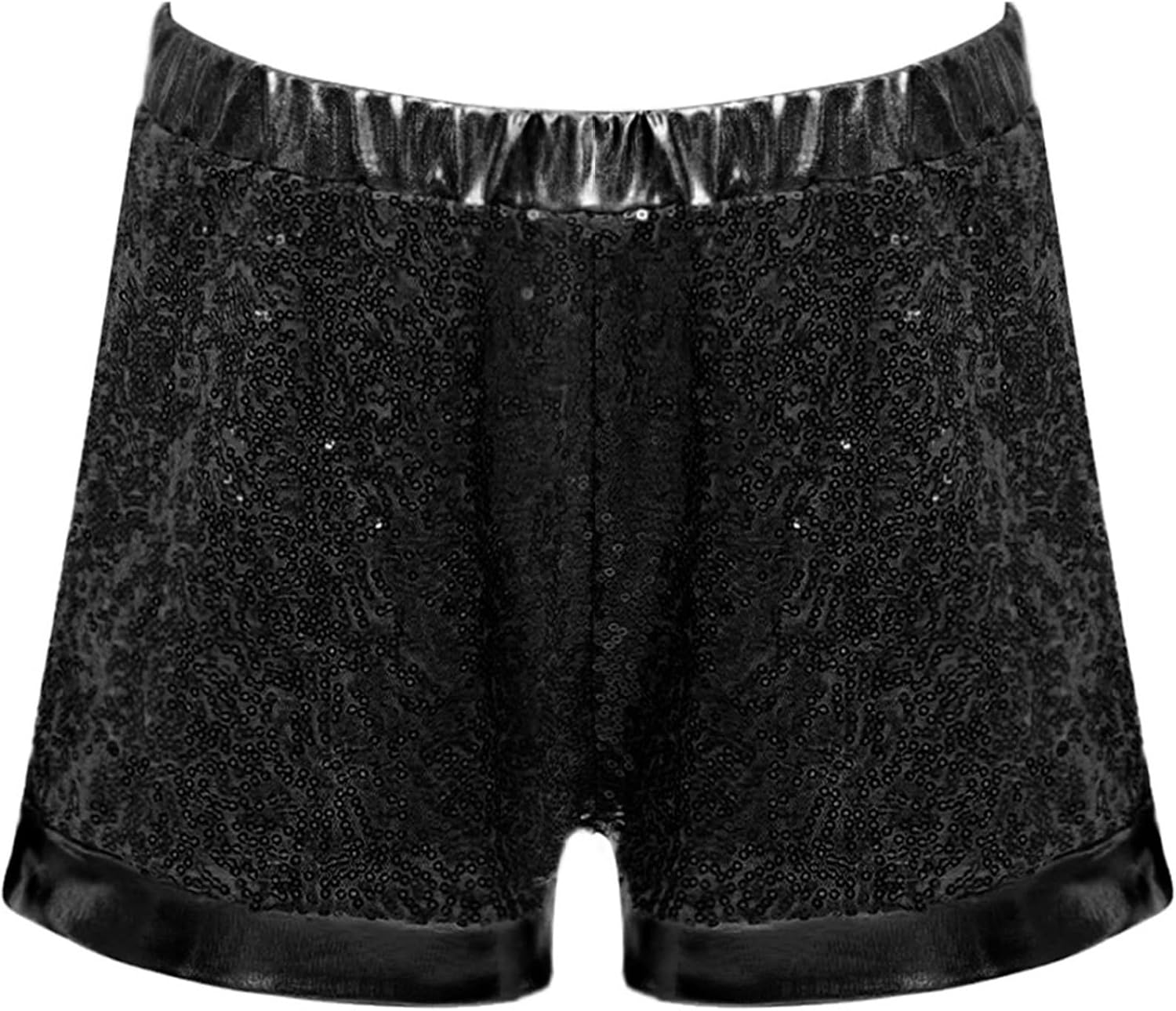 JEYPINMI Big Girls' Glitter Hip Hop Jazz Dance Bottoms Gymnastics Shorts Athletic Workout Sparkle Tumbling Hot Pants