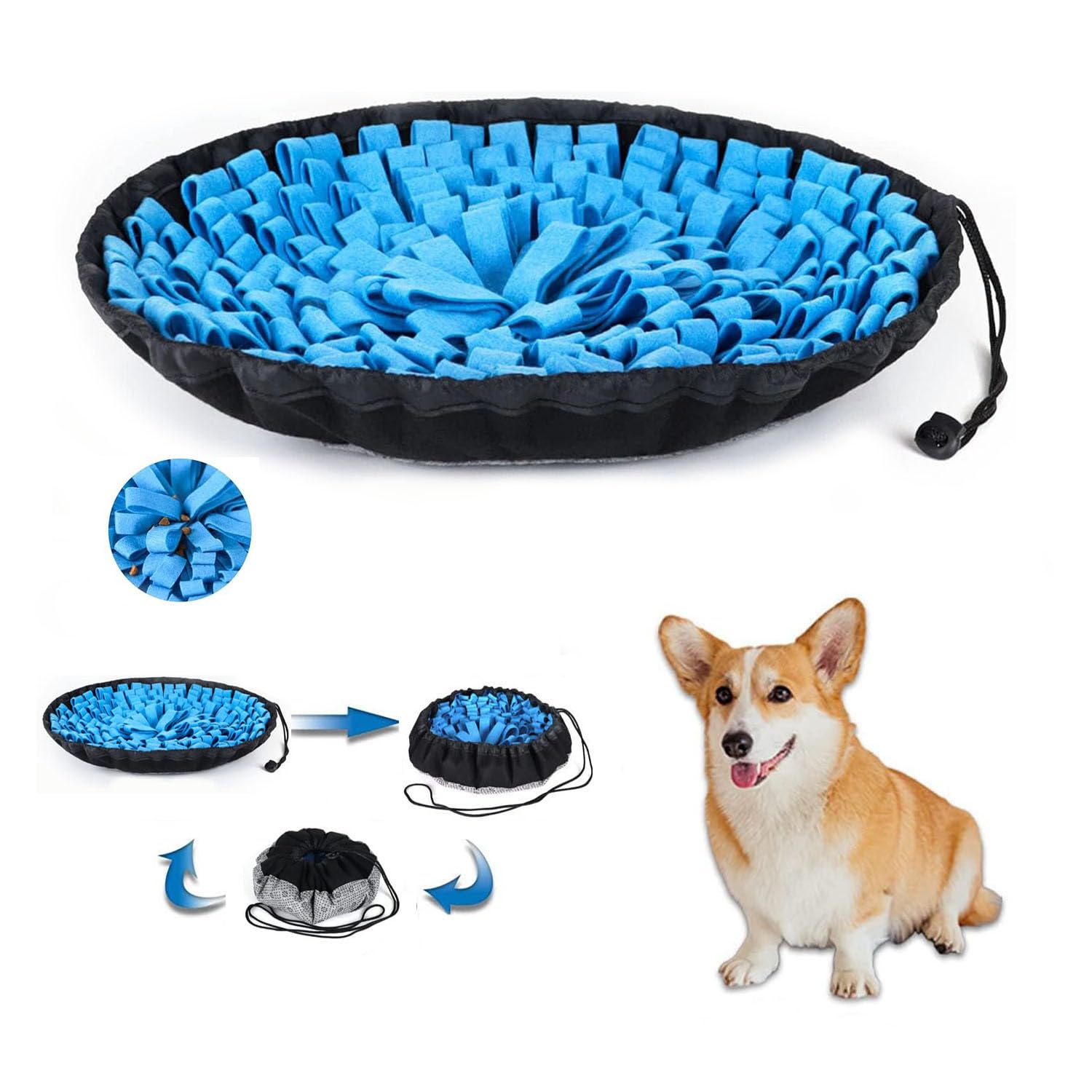 Adjustable Weight Snuffle Mat For Dogs, Soft Sniff Mat, Shuffle Matt Dog, Interactive Dog Puzzle Toys, Pet Mental Stimulation Toys, Prevent Tipping