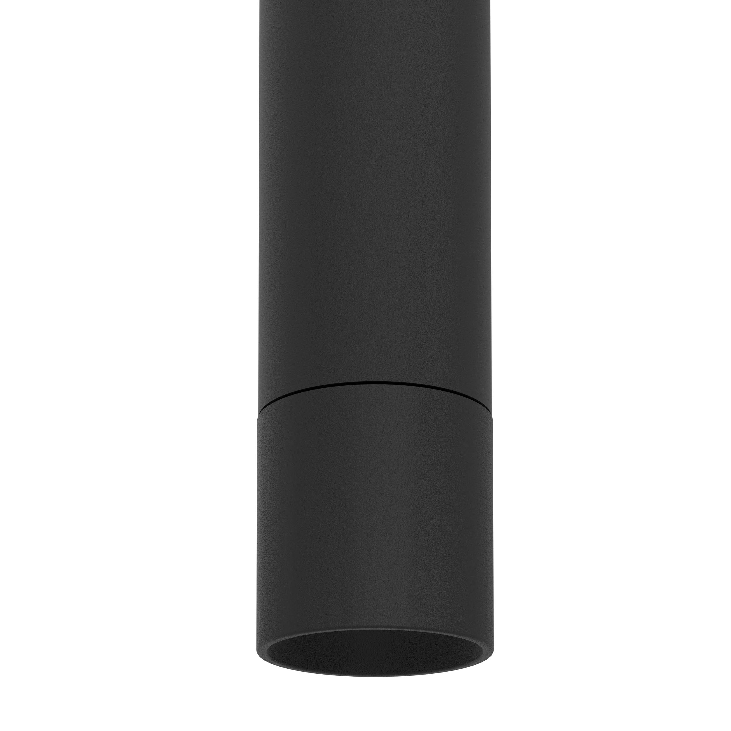 Eglo Suspension luminaire LED Almudaina, lustre à 4 lampes pour salon et | salle à manger, lampe de plafond suspendue en métal noir, blanc chaud, 84 cm
