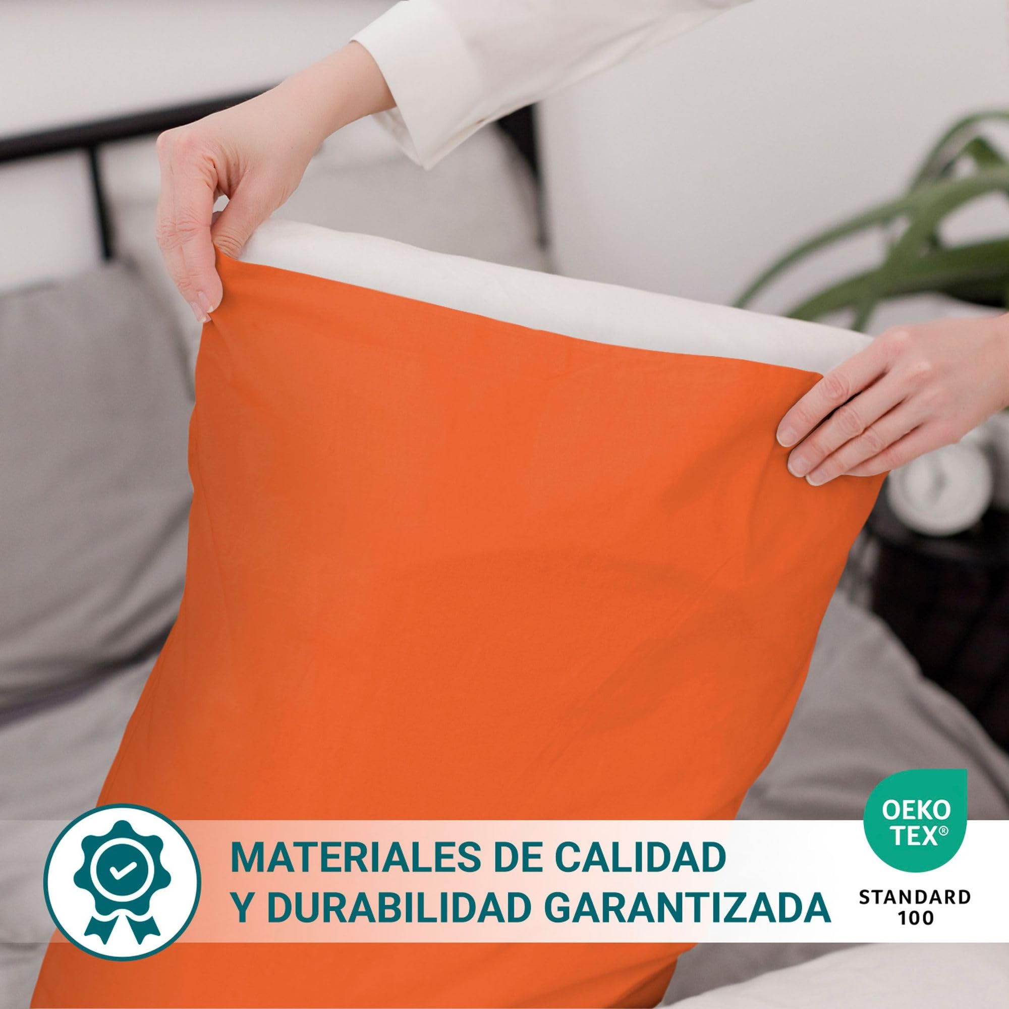Taies D'Oreiller Marron 50x75cm - Lot De 2 - Extra Douces, Respirantes - Fabriquées En Espagne