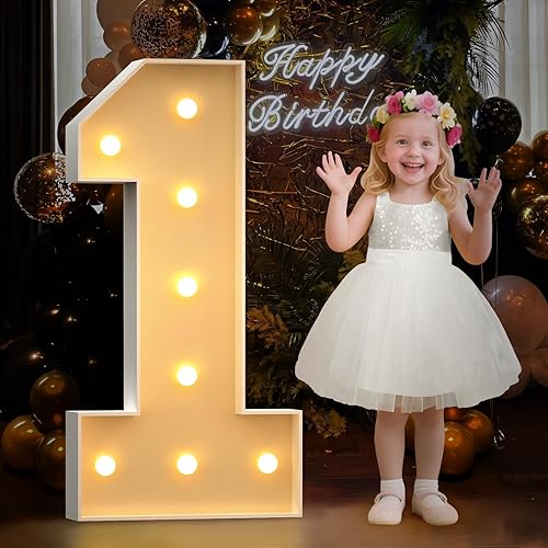 Miniatura 8 de Letras iluminadas de marquesina letras de marquesina de 3 pies número de mosaico para globos marco de globo de mosaico para decoración de fiestas