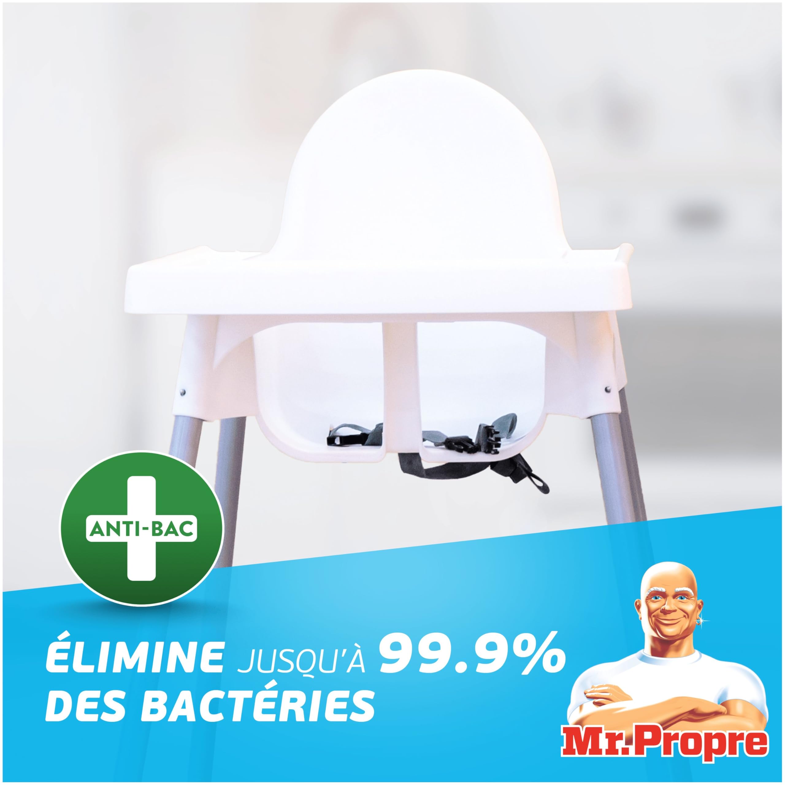 Mr. Propre Spray Nettoyant Multi-Usages, Grand Format (500ml x10), Parfum Fleurs de Pommier, Élimine 99.9% des Bactéries, Sans Traces | Grand format (500ml). Élimine 99.9% des bactéries. Sans traces.