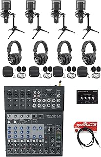 Rockville ROCKMIX 10FX 10 Chan Mixer USB Computer Recording Interface+Effects