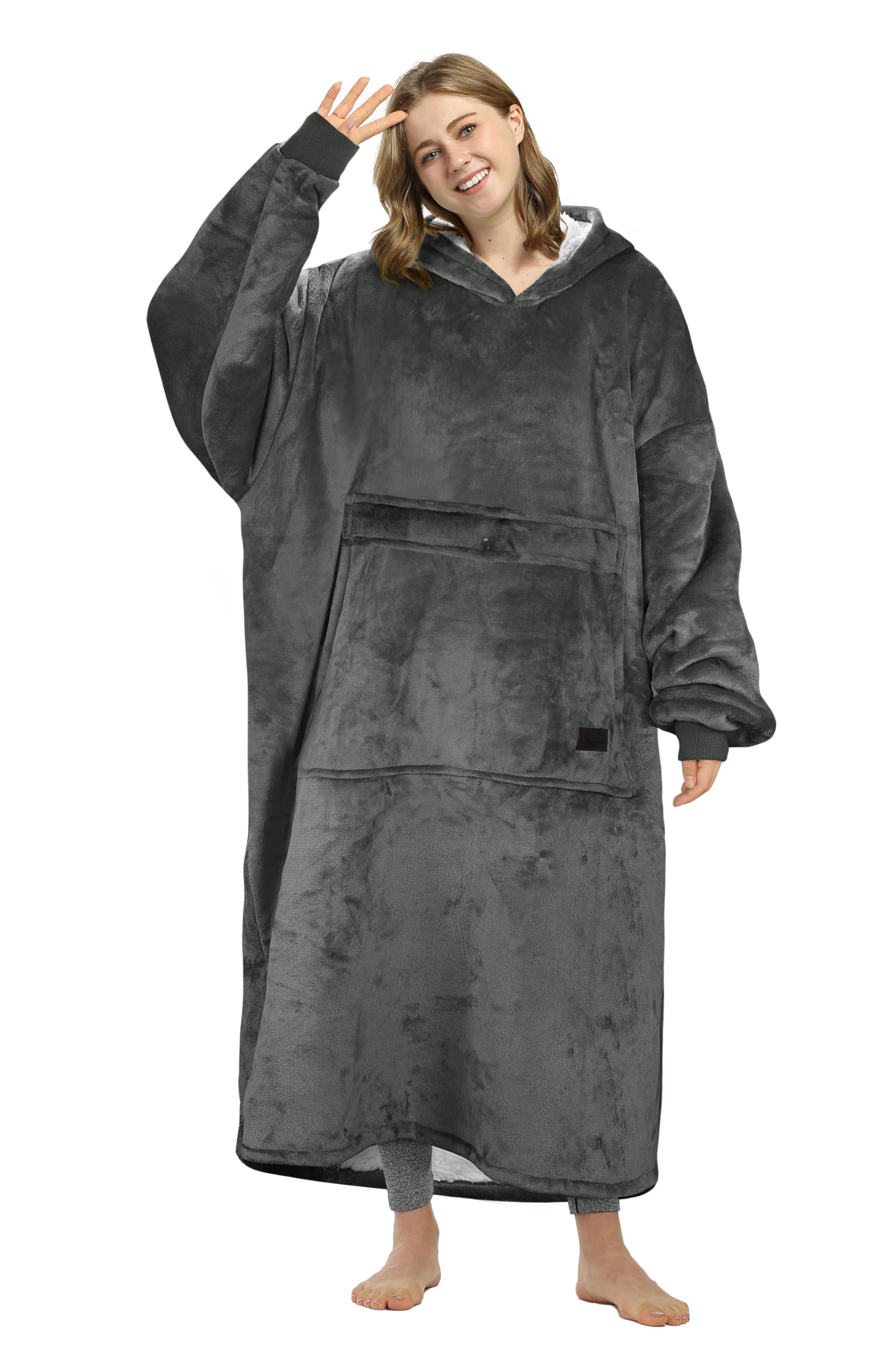 Catalonia Catalonia Różowy koc oversize bluza z kapturem, do noszenia sweter polarowy dla dorosłych mężczyzn kobiet Unisex-dorosły Hoodie | Ciepły koc do czytania, oglądania telewizji i relaksu, prezent świąteczny i urodzinowy dla kobiet i mężczyzn