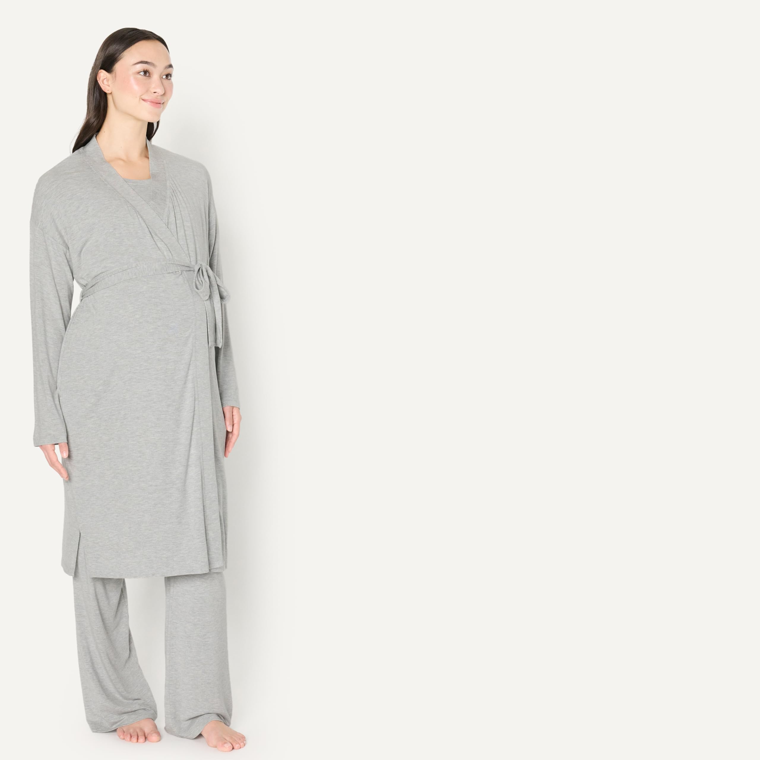 Amazon Essentials Mujer Conjunto de Pijama de Maternidad y Lactancia de Modal Suave, 4 Piezas