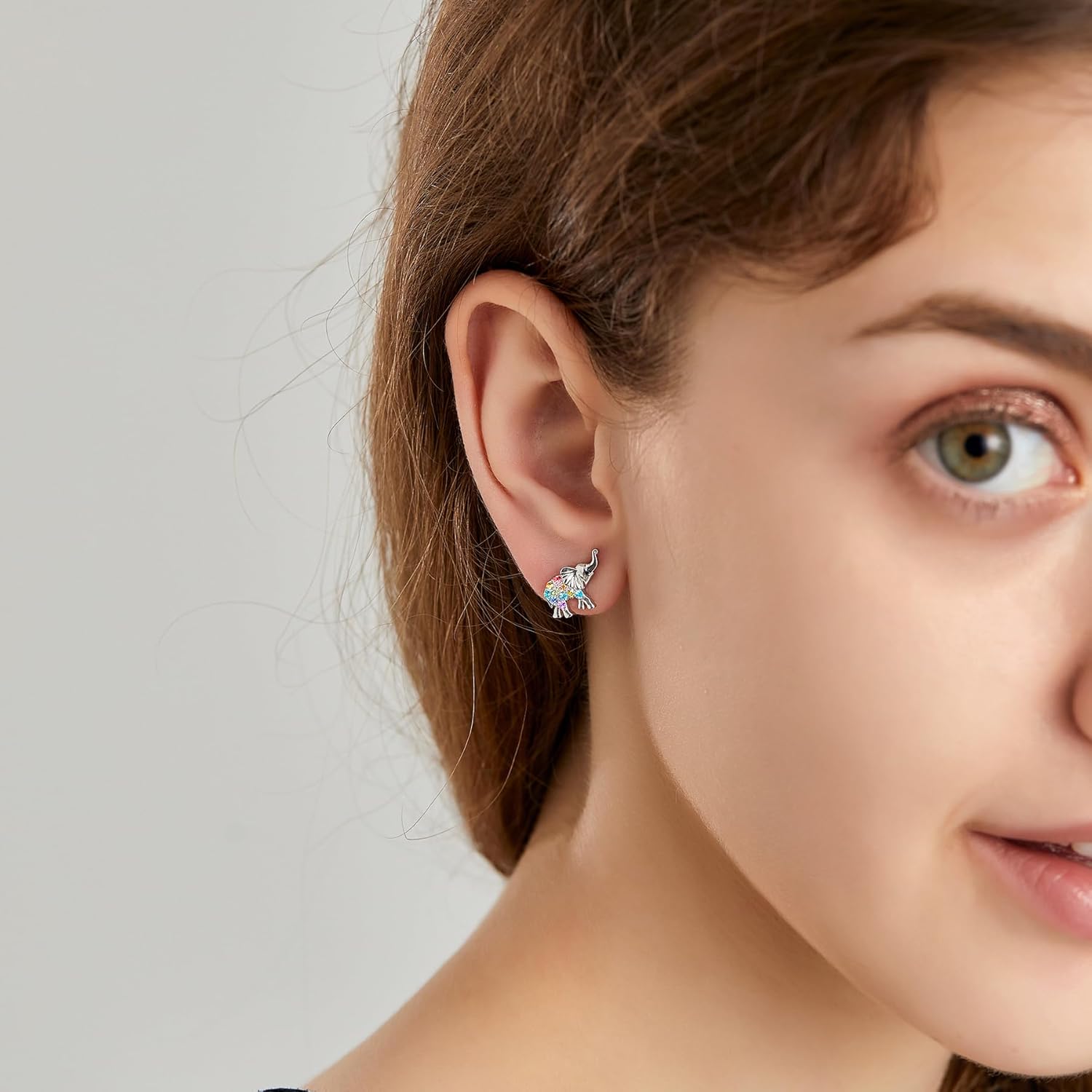 Dinosaur Horse Stud Earrings for Women,Animal Elephant Fox Butterfly Mermaid Hummingbird Penguin Earrings Jewelry - Image 5