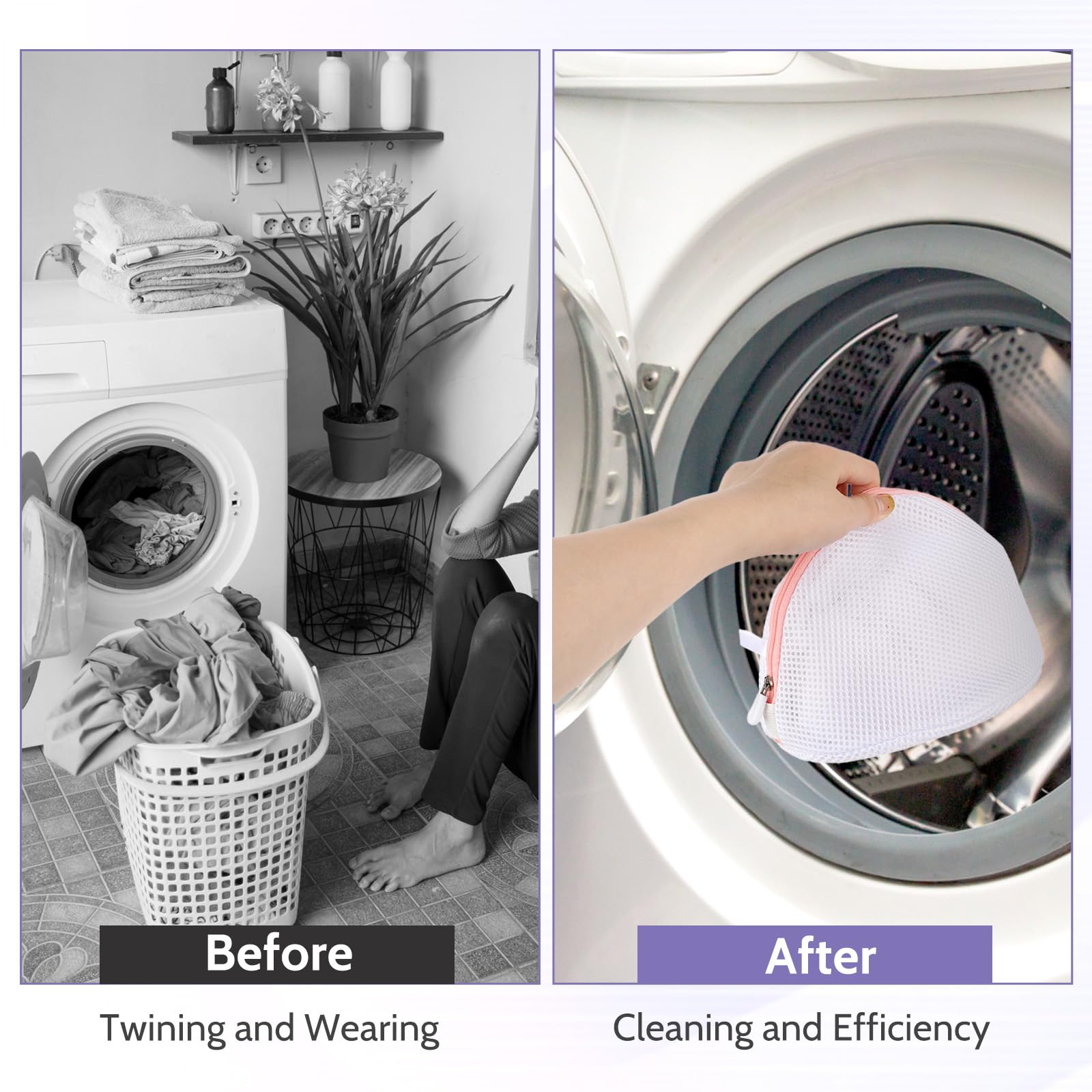 Paquete De 5 Bolsas Delicadas De Panal Para Lavadora, Bolsa De Sujetador Para Lavadora, Bolsas