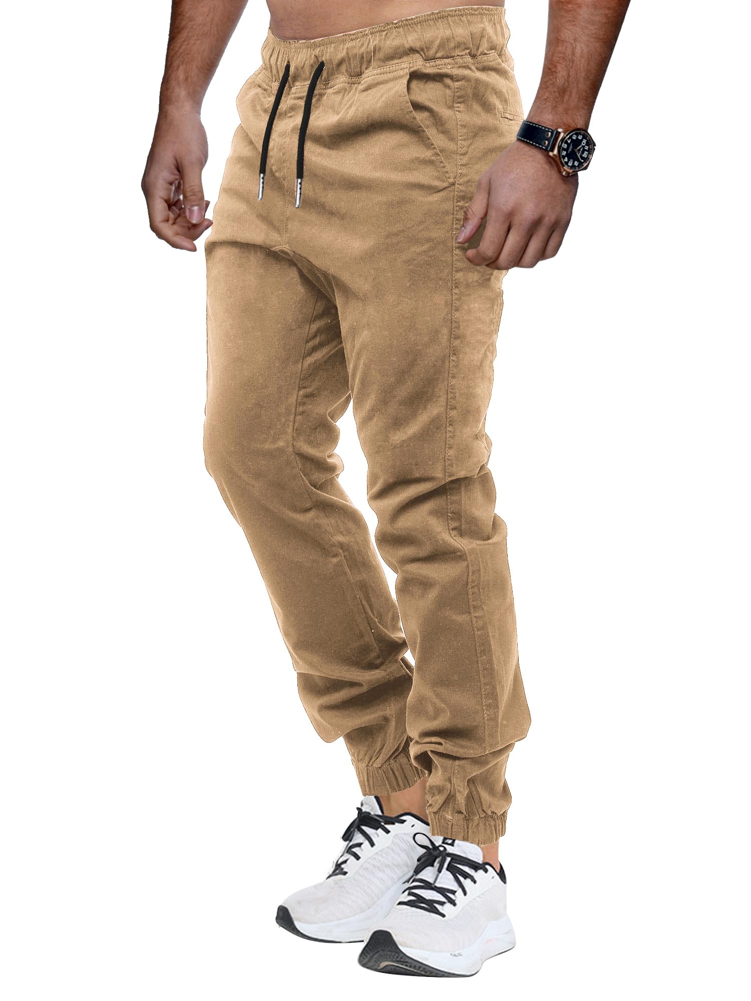 VMSUCIJ Pantaloni Jogging Uomo Pantaloni Casual Cotone Pantaloni Sportivi con Elastico in Vita con Tasche S-XXL