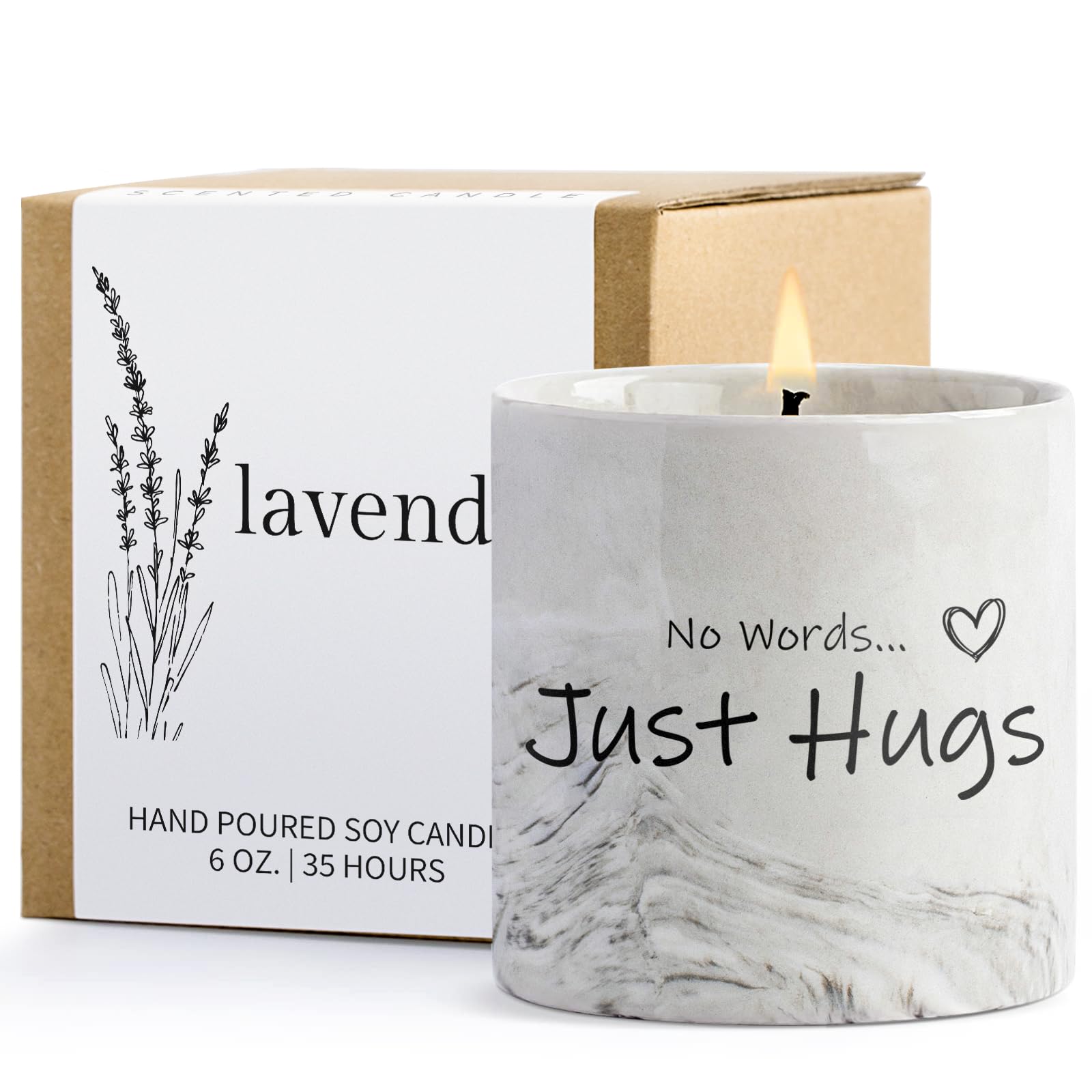 Sympathy Gifts for Loss of Loved One - Bereavement Gift for Loss of Mother Child Thinking of You Gift for Women Hug Candle Grief Present Cheer Up