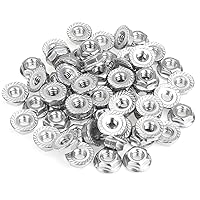 Vista 6 de 20 tuercas de brida de 1/2 "-13, kit surtido de tuercas hexagonales de brida dentada, acero inoxidable 304 (18-8), acabado brillante, rosca gruesa