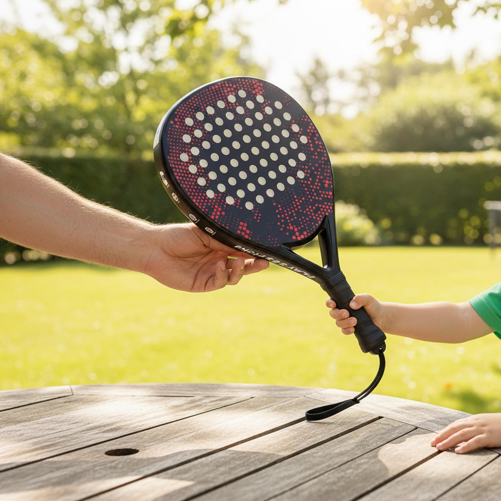Perfeclan Pala de Pádel con Empuñadura Y Cómoda para Adolescentes, Ideal para Fiestas en El Jardín Y La Playa.