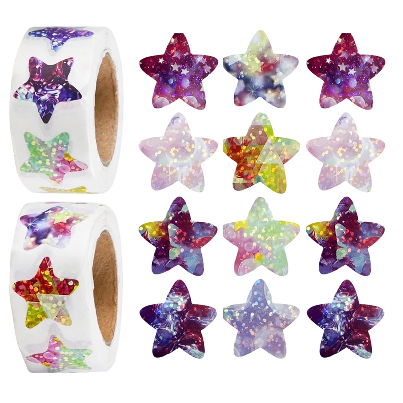1000PCS Holographic Star Stickers Teacher Stickers for Children