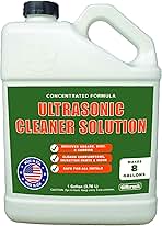 Ultrasonic Cleaner Solution - Makes 8 Gallons Concentrated Ultrasonic Carburetor Cleaner - 128 oz Cleaning Solution for Automotive Parts - Safe for All Metals - Removes Grease & Dirt