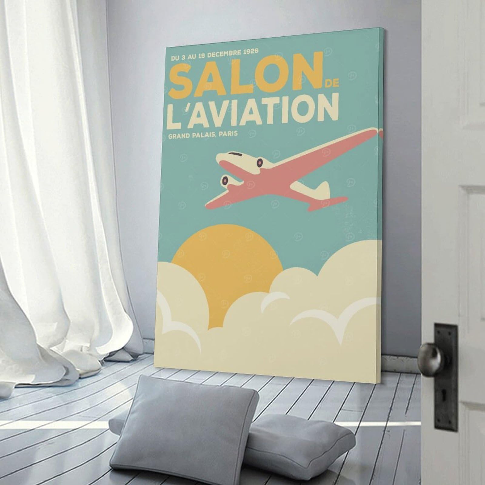 Junmoney Room Decor Wall Art Vintage Aviation, 16x24inch(40x60cm), for Gallery Wall Layouts in Home Or Office, Home Wall Art for Statement Displays