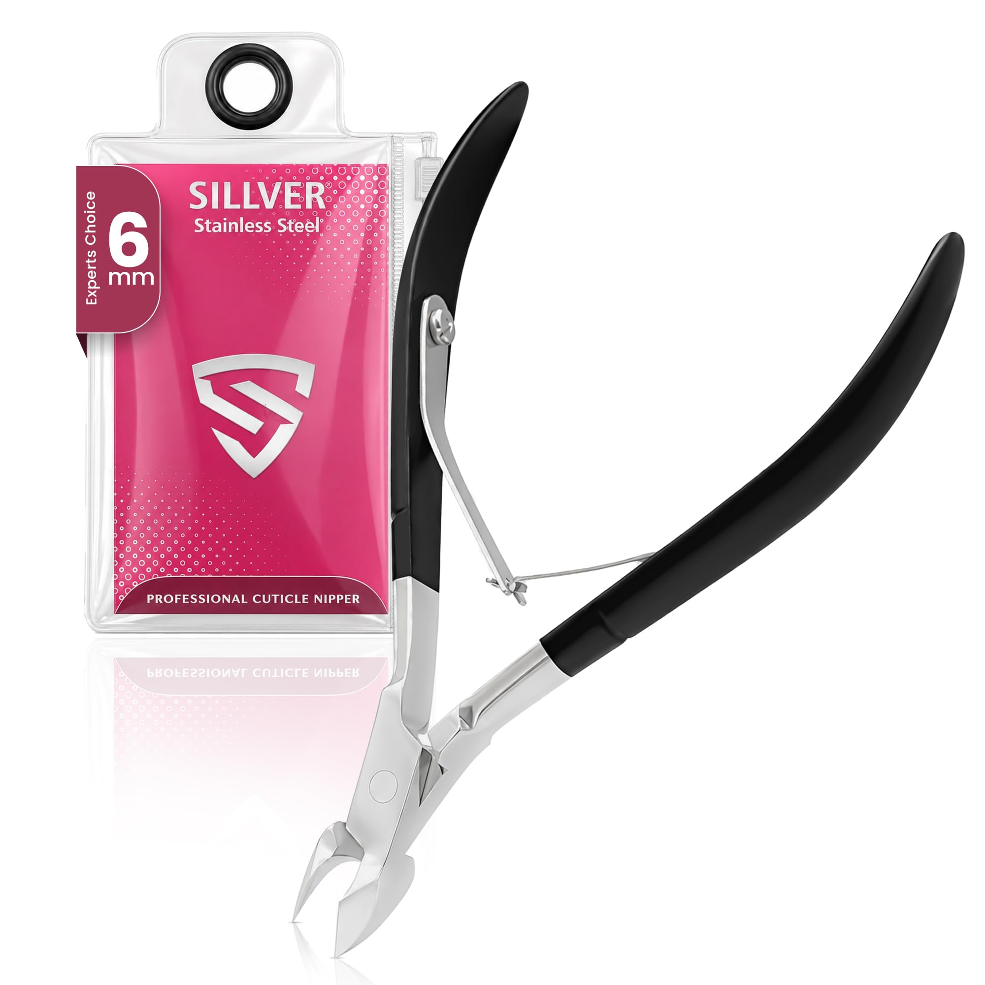 Cuticle Trimmer Nail Cuticle Cutter German Quality Stainless Steel Professional Cuticle Nippers Razor Sharp Blades Double Spring Cuticle Remover Pedicure Manicure Tools for Nail Care