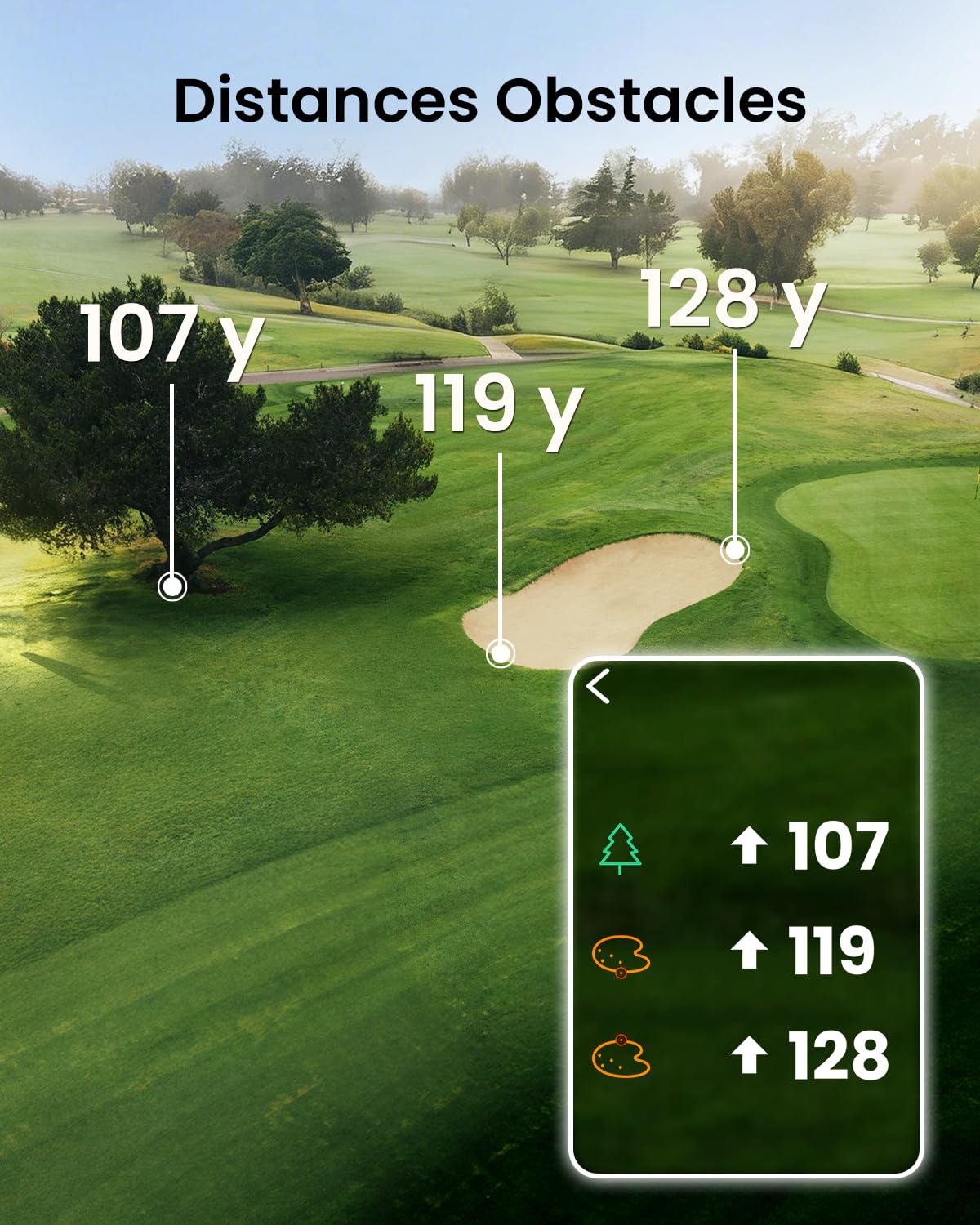 MiLESEEY GeneSonic Pro Haut-Parleur Golf avec GPS Amovible, Écran Tactile 3 Pouces, 43000+ Cours Préchargés, Champ de Vision et Distance Auditive, Batterie 15 Heures, Magnétique, Imperméable à l'eau