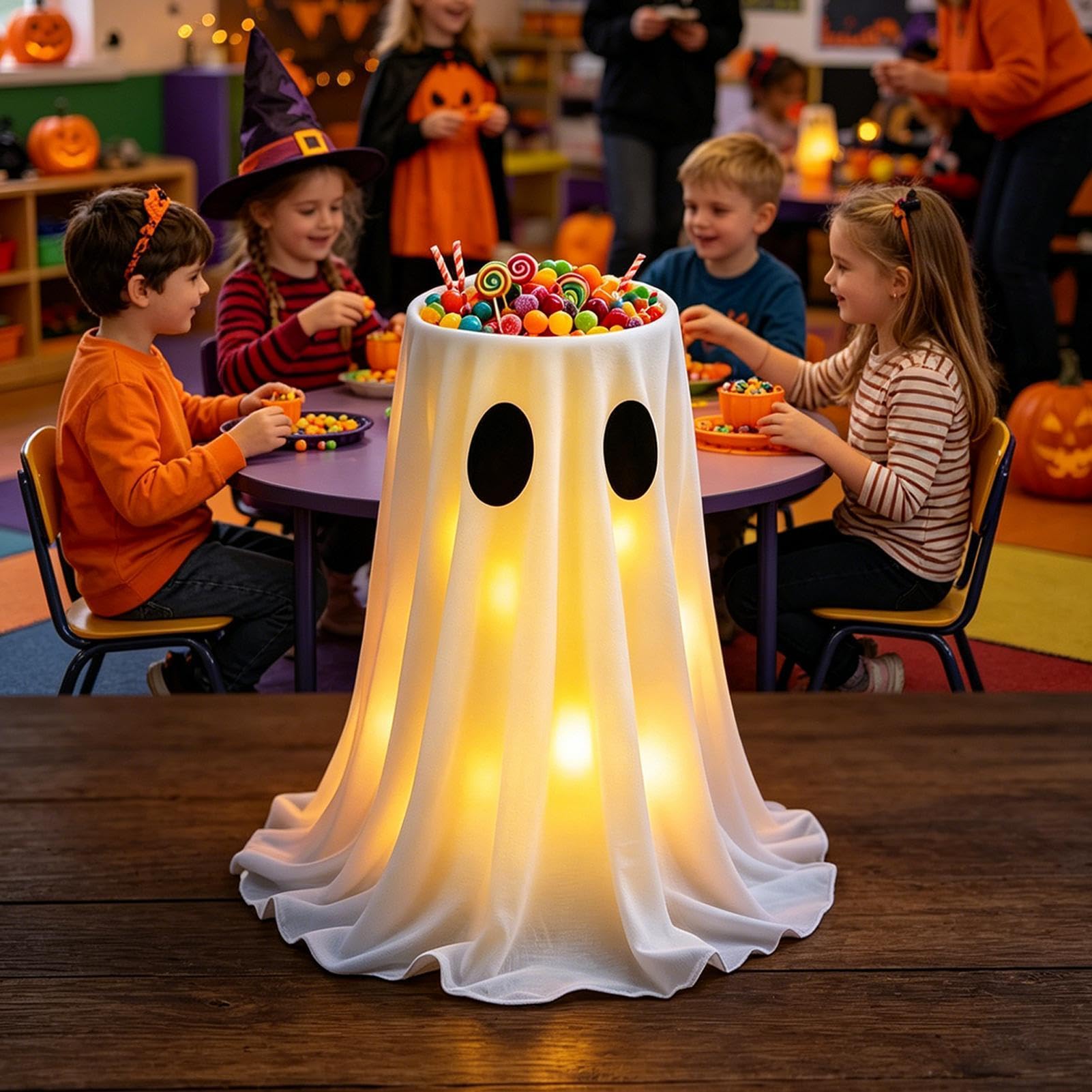 Decorazioni Fantasma Halloween da Esterno Decorazione da Terra a LED con 8