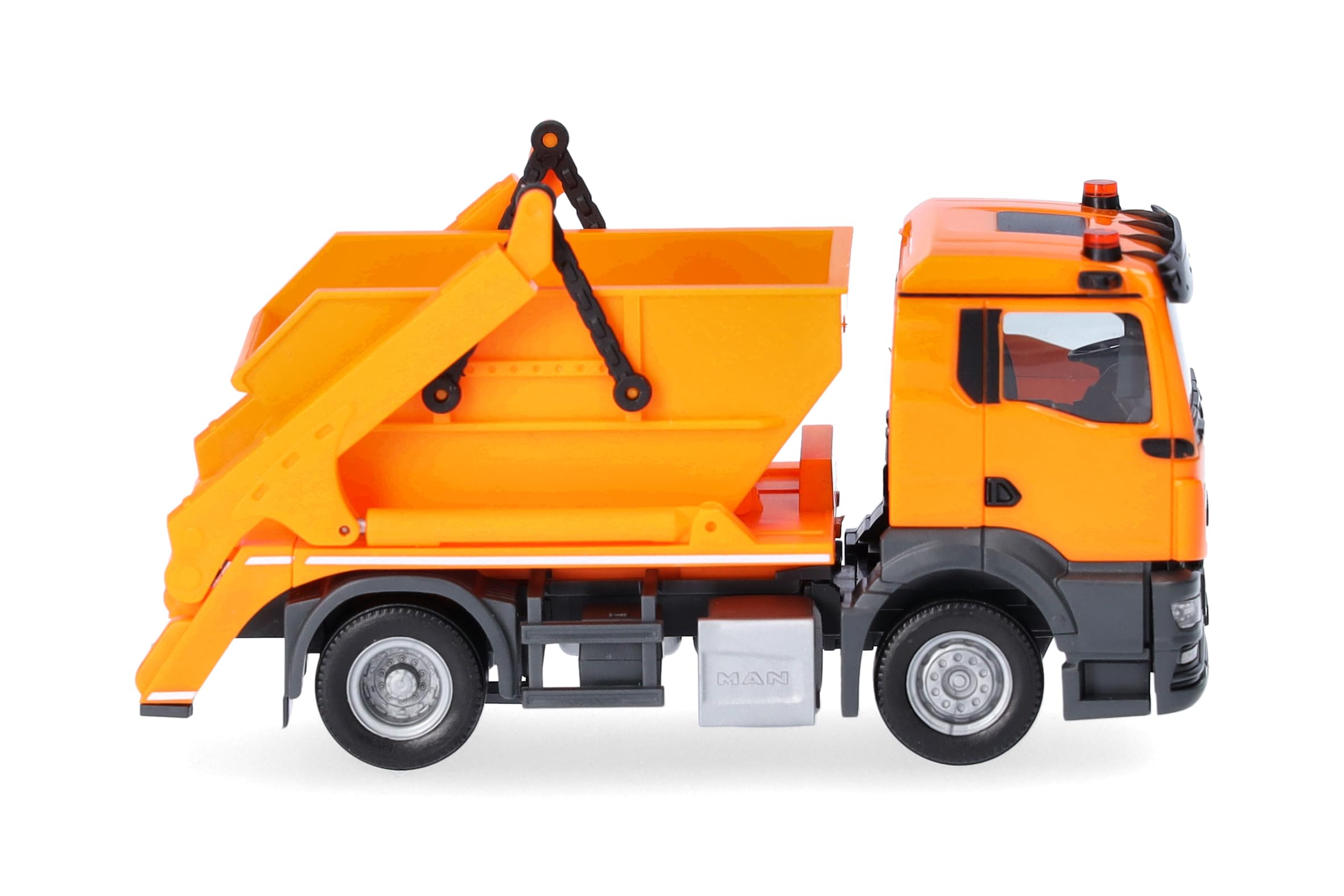 Herpa truck model MAN TGS NN skip loader AK12, on a scale of 1:87, plastic miniature, made in Germany, model building - Image 3
