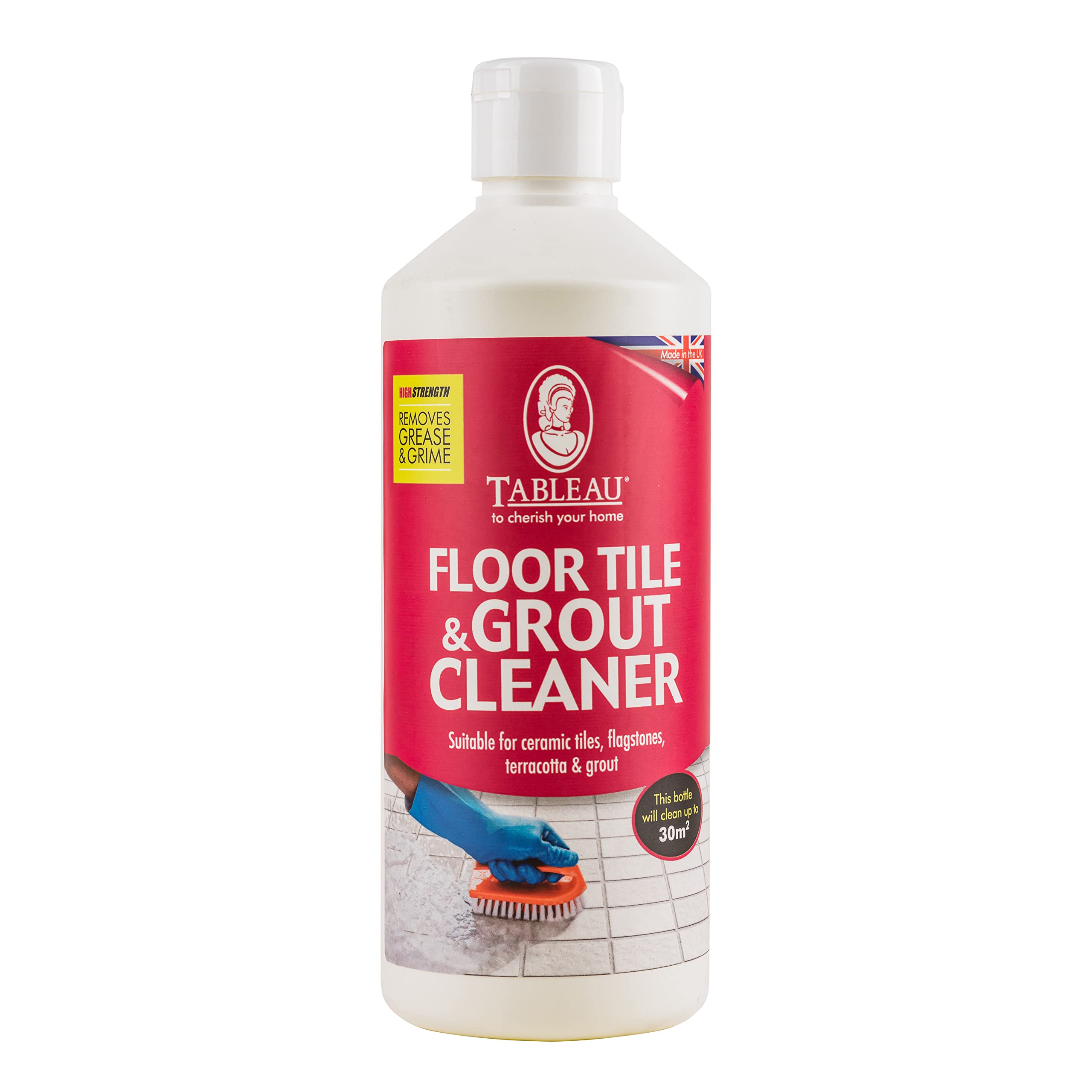 Tableau Floor Tile And Grout Cleaner 500ml. Perfect For Ceramic Tiles, Flagstones, Terracotta and All Types Of Grout. High Strength Cleaning Products For Home And Bathroom.