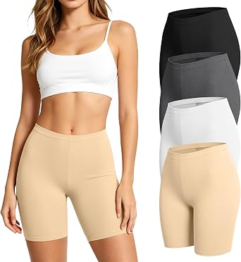 Dalavch 1 or 4 Pack Womens Boy Shorts Anti Chafing Soft Boxer Briefs Panties Underwear 8"