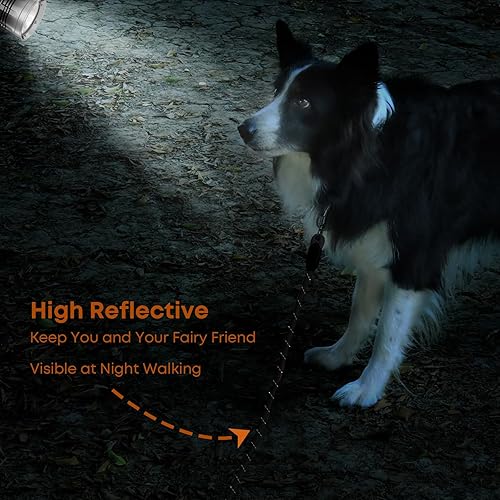 Miniatura 7 de Correa larga para perros para entrenamiento de 16/20/30/50/100 pies, correa reflectante con gancho bloqueable, cuerda resistente para perros Paquete