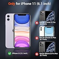 Vista 2 de SUPFINE Funda magnética para iPhone 11 (compatible con MagSafe) (protección contra caídas de grado militar), translúcida mate a prueba de golpes