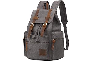 Vintage Casual Canvas and Leather Backpack