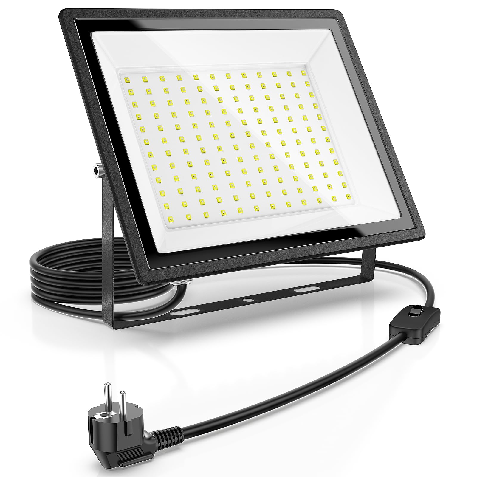 Glostars 150W LED Strahler Außen, 16500LM 6500K,IP66 Wasserdicht,Weitwinkel-Großflächenbeleuchtung, geeignet für Gärten, Garagen, Lagerhallen und industrielle Beleuchtung (150W 1PCAK)