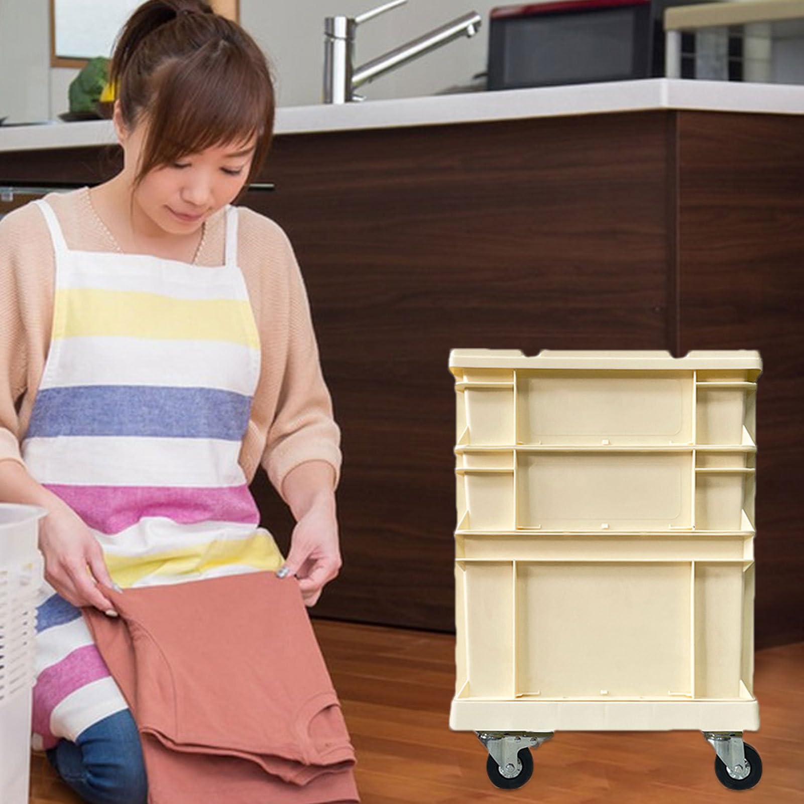 Contenitore Con Rotelle Contenitori Resistenti a Grande Capacità | Contenitori Per Piante E Archiviazione Con Ruote Per Garage Cantina Soffitta Ufficio Domestico Esterno Attrezzi Giocattoli E