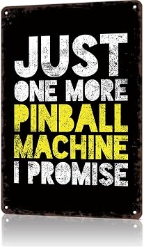 Vintage Metal Sign Pinball Machine Poster Retro Tin Signs Funny Aluminum Sign For Man Cave, Garage, Living Roome, Cafe And Pub Decoration 8 X 12 Inch