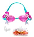 June Sports Cute Kids Swimming Goggles, Clear Vision Waterproof UV Protection Triathlon Swim Goggles No Fog with Free Protection Case for Children Teens,Multiple Cute Cartoon Styles Mermaid-N SG7 gallery image