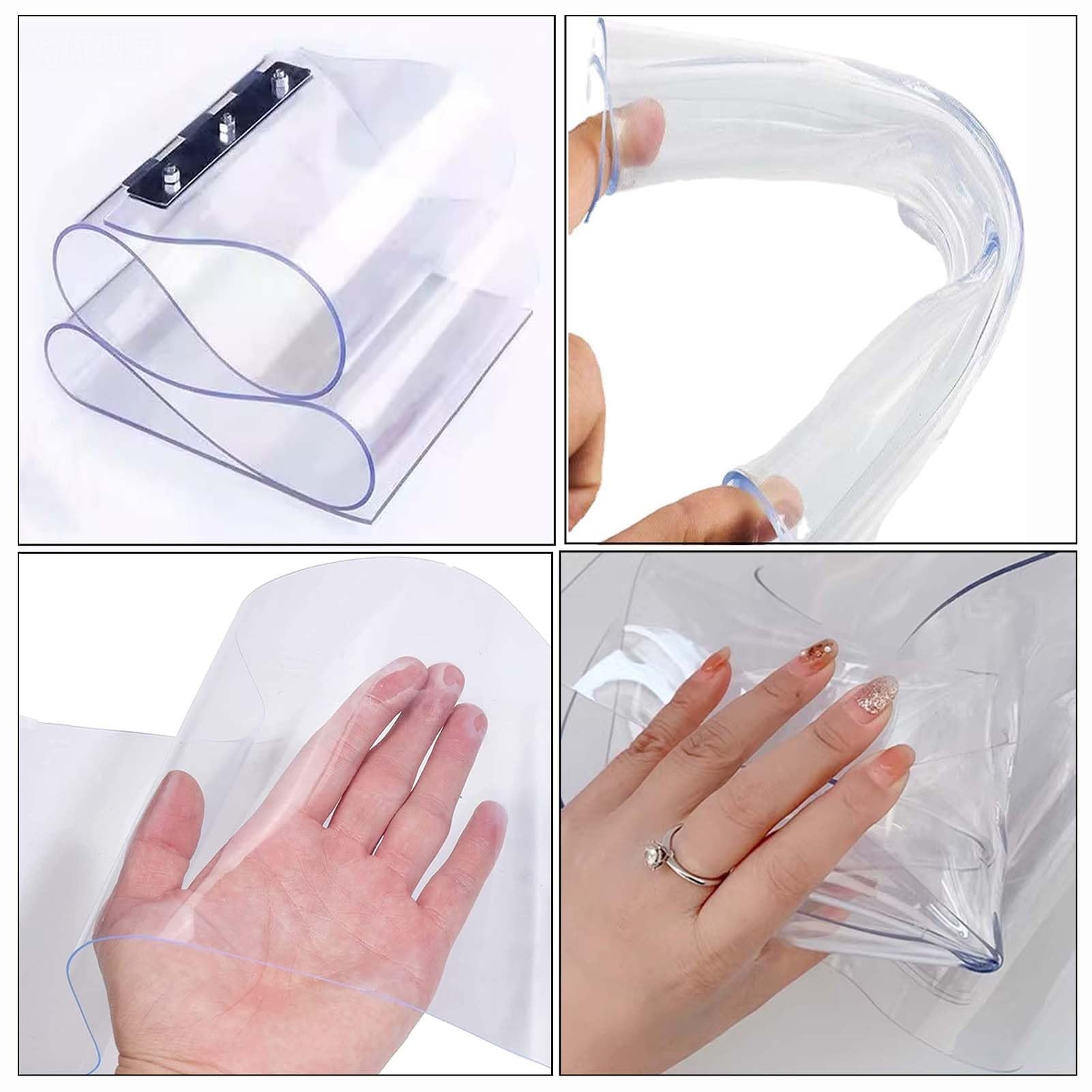 Rideau À Bandes en PVC 1,6mm/0,06" D'épaisseur, Rideaux Transparents Rideaux en Plastique Résistant Aux Rayures Rideau de Porte de Climatisation(1.2x2.5m)