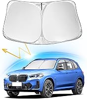 Vista 14 de Parasol para parabrisas compatible con Ford Bronco 2026 2025 2024 2023 2022 2021, protector de visera plegable que bloquea los rayos UV, parasol