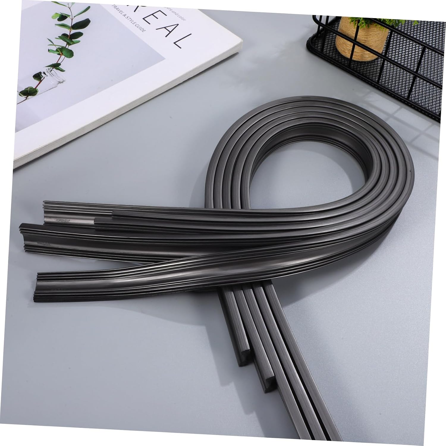 10Pcs Frameless Windscreen Wiper Strips Rubber Refill for Cars Buses and Trucks Smooth with Carbon Ink Treatment