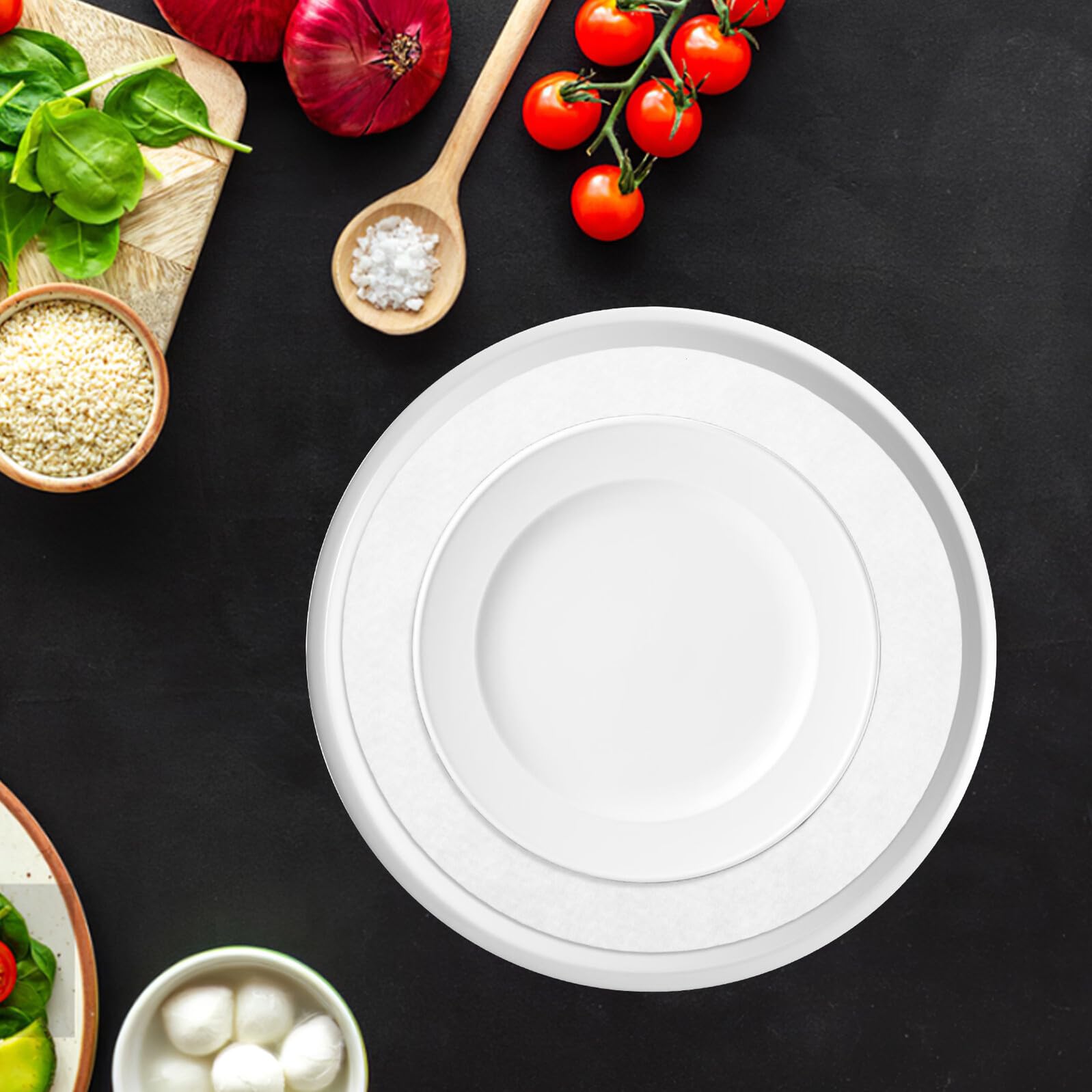 50 Piezas Protector De Placa Fieltro Separador De Sartenes Agarraderas para Ollas De Cocina White