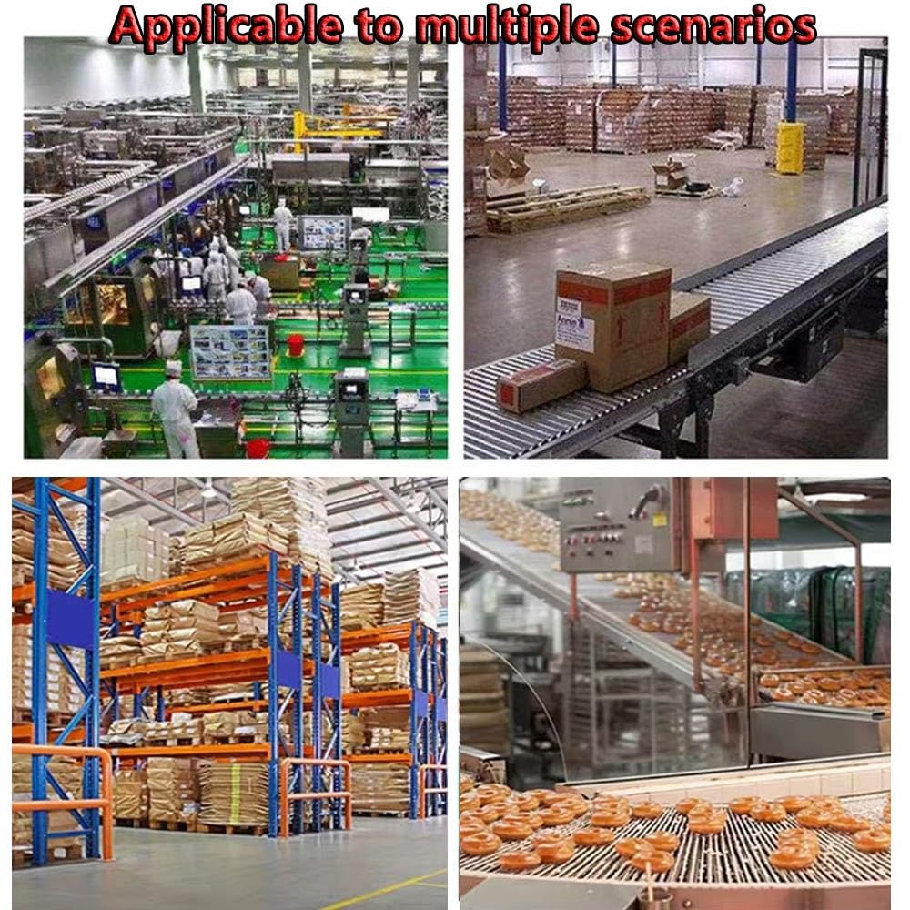 Rodillos transportadores de acero inoxidable, paquete de 2 rodillos deslizantes de 3.9 a 39.5 pulgadas, uso comercial, ligeros, 1 pulgada de diámetro, ideal para manejo y transporte de materiales