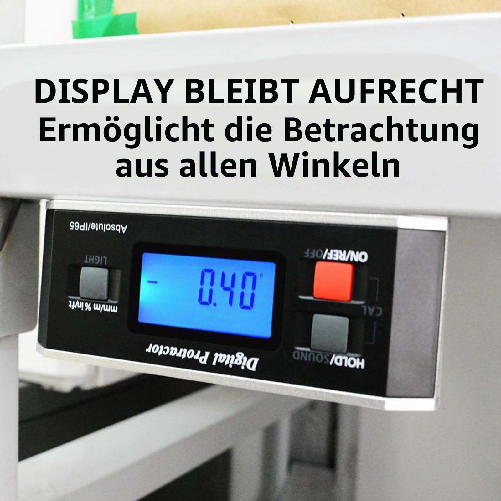 Digitale Winkelsucher Magnetische Winkelmesser Neigungsmesser Winkel Pegel Meter Werkzeug Digitaler Winkelmesser Schräge für Holzbearbeitung, Tischsäge, Bau V-Nut 0 ~ 360 Grad mit