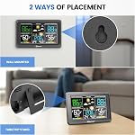 Geevon Thermomètre intérieur intérieur sans fil, Thermomètre numérique à affichage couleur avec baromètre, USB Port de recharge et rétroéclairage réglable (Station météorologique avec 1 Capteur)