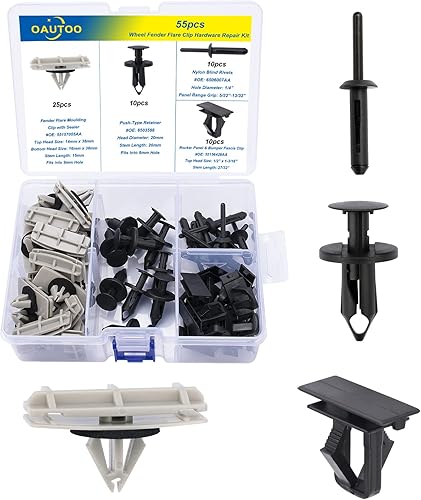 OAUTOO 55pcs Fender Flare Clips Kit de Hardware para Jeep Liberty Dodge Nitro