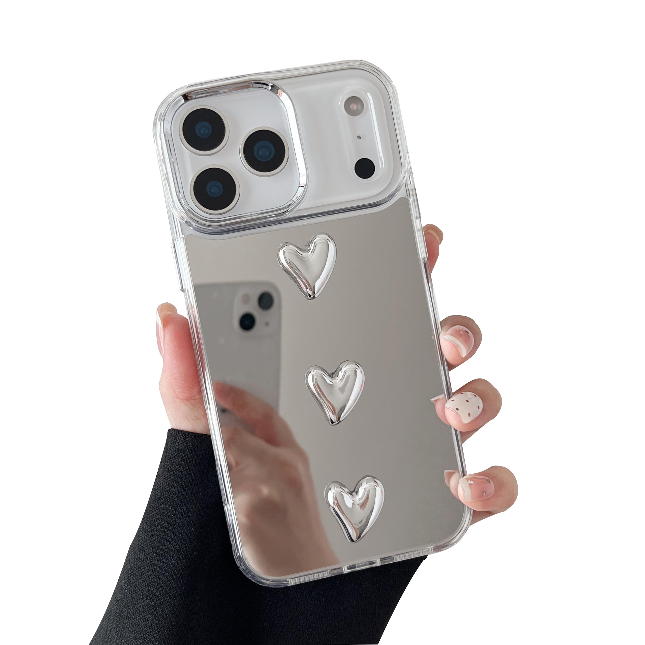 ajew ハート型透明iPhoneケース（iPhone17用シルバー） Amazon.co.jp: ZTOFERA iPhone 18 Pro Max/17 Pro Maxケース用、3D