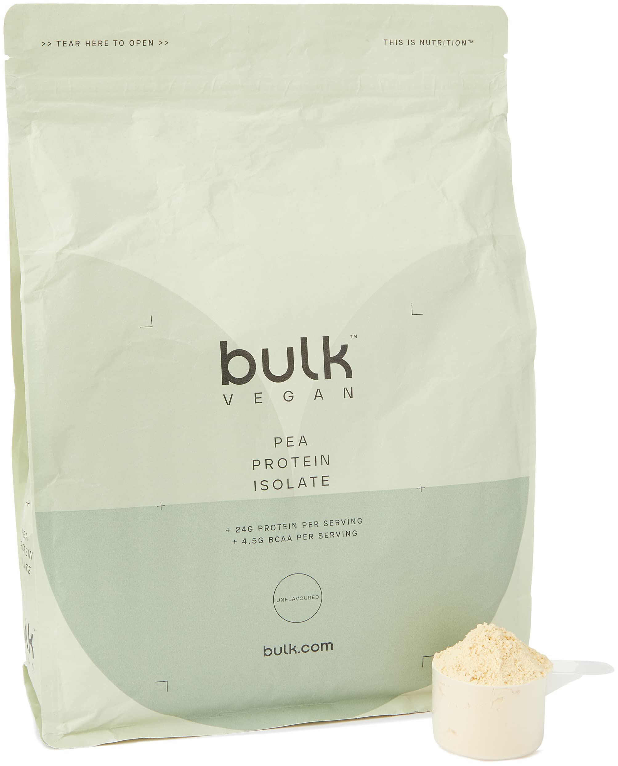 BulkPea Protein Isolate Powder, Vegan Protein Shake, 2.5 kg, 83 Servings, Packaging May Vary