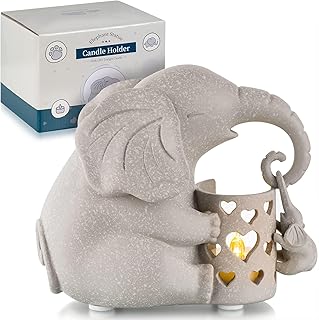 Romadedi Elephant Gifts for Women Mom Decor - Candle Holder Birthday fro...