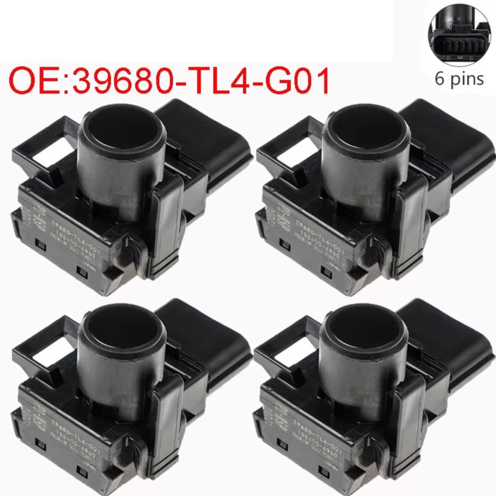 PDC Parking Sensor Per Accord 2013-2015 Per Insight 2009-2015 | Sensore PDC Sensore di parcheggio Sensore di controllo della distanza di parcheggio 39680TL4G01 6 pin(4PCS)