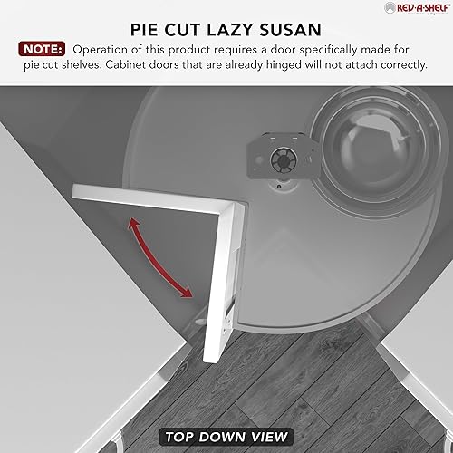 Miniatura 5 de Rev-A-Shelf pie Cut 2estantes Lazy Susan, 28, Blanco