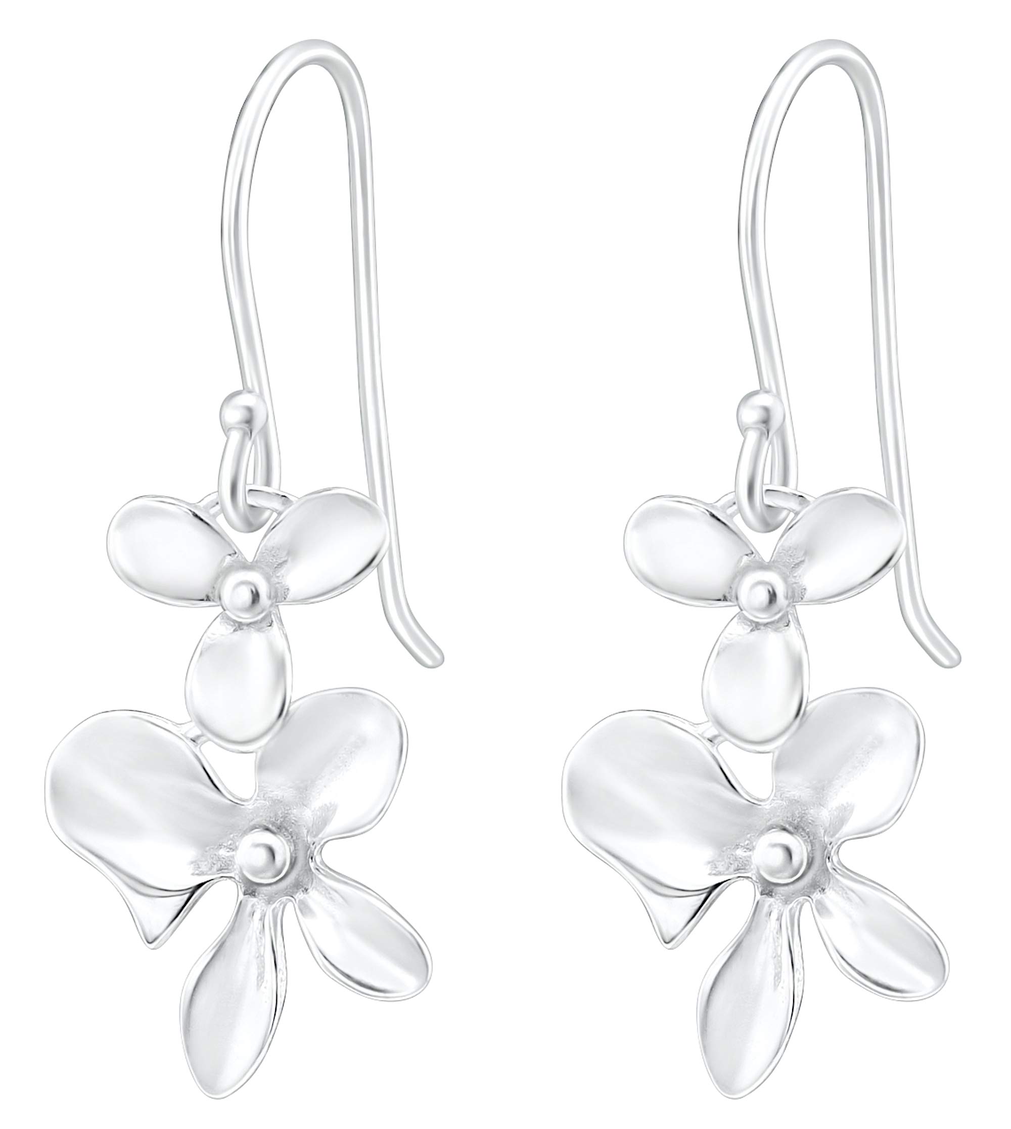 Via Mazzini 92.5-925 Sterling Silver Flowers Dangle Earrings for Women And Girls Pure Silver (ER0216) (B00HGBE99O) Amazon Price History, Amazon Price Tracker