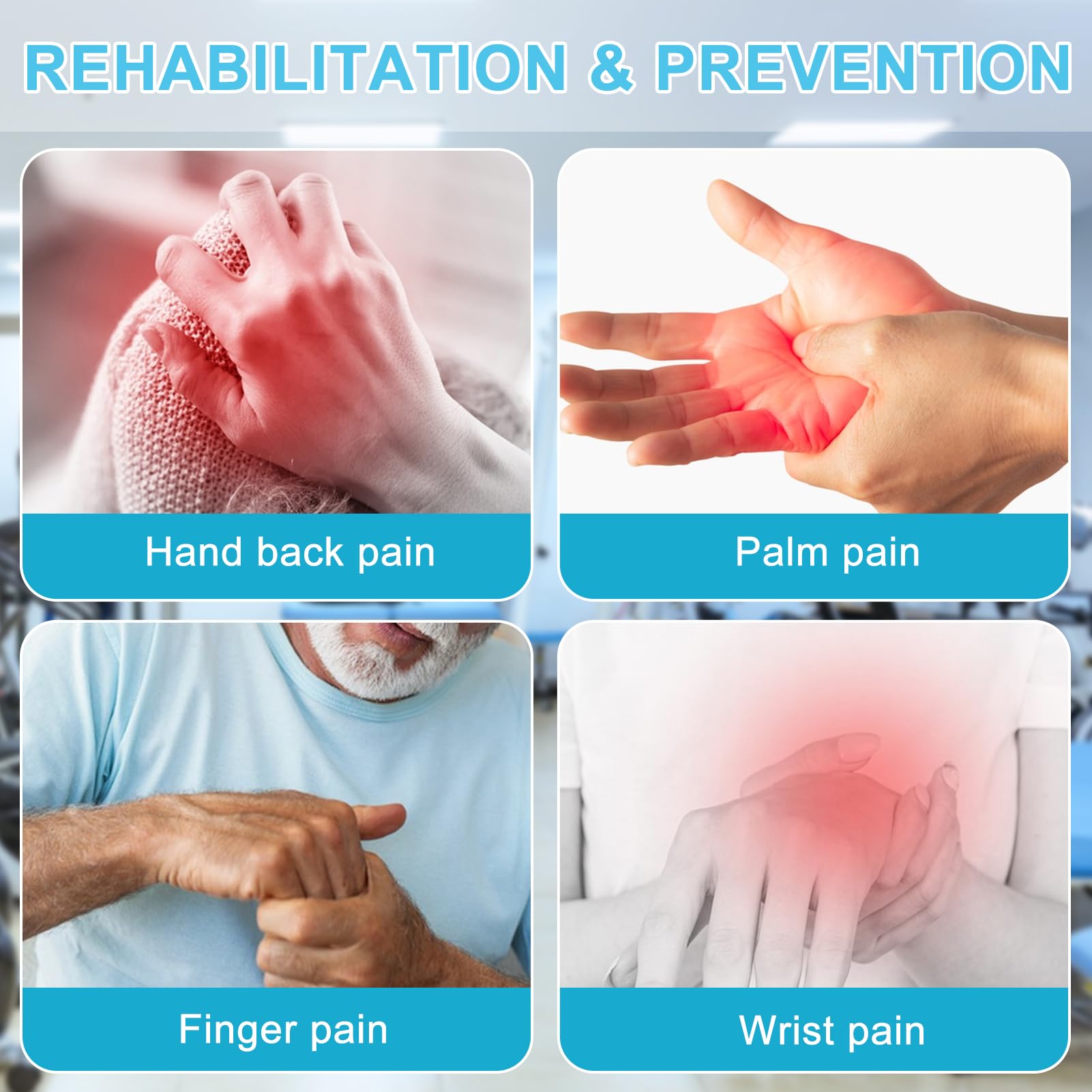 Allenatore Manuale Per Presa E Dita - Set Di 2 In Silicone Per Muscoli Di Mani E Avambracci - Foto 14