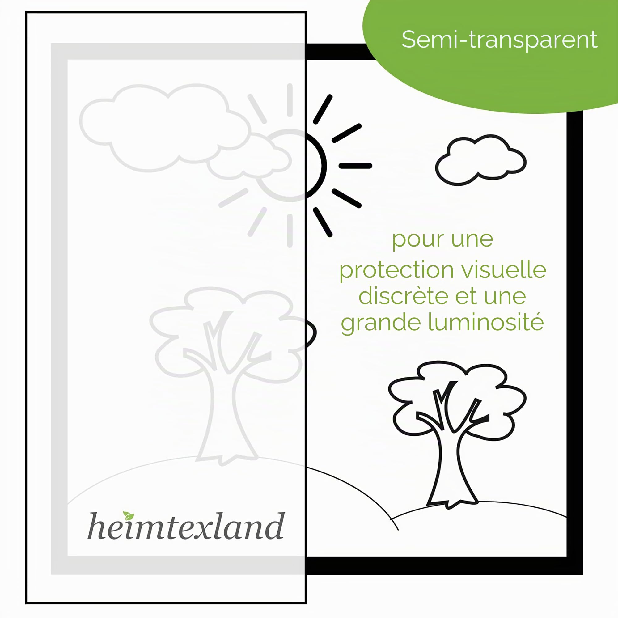 heimtexland Rideau Jacquard avec Bande de Plomb pour Un Beau tombé - Blanc - Beau Motif Floral - Allover avec Galon fronceur - Ruban de Rail Universel (H x l) : 245 x 300 cm - pour fenêtre de 100 à