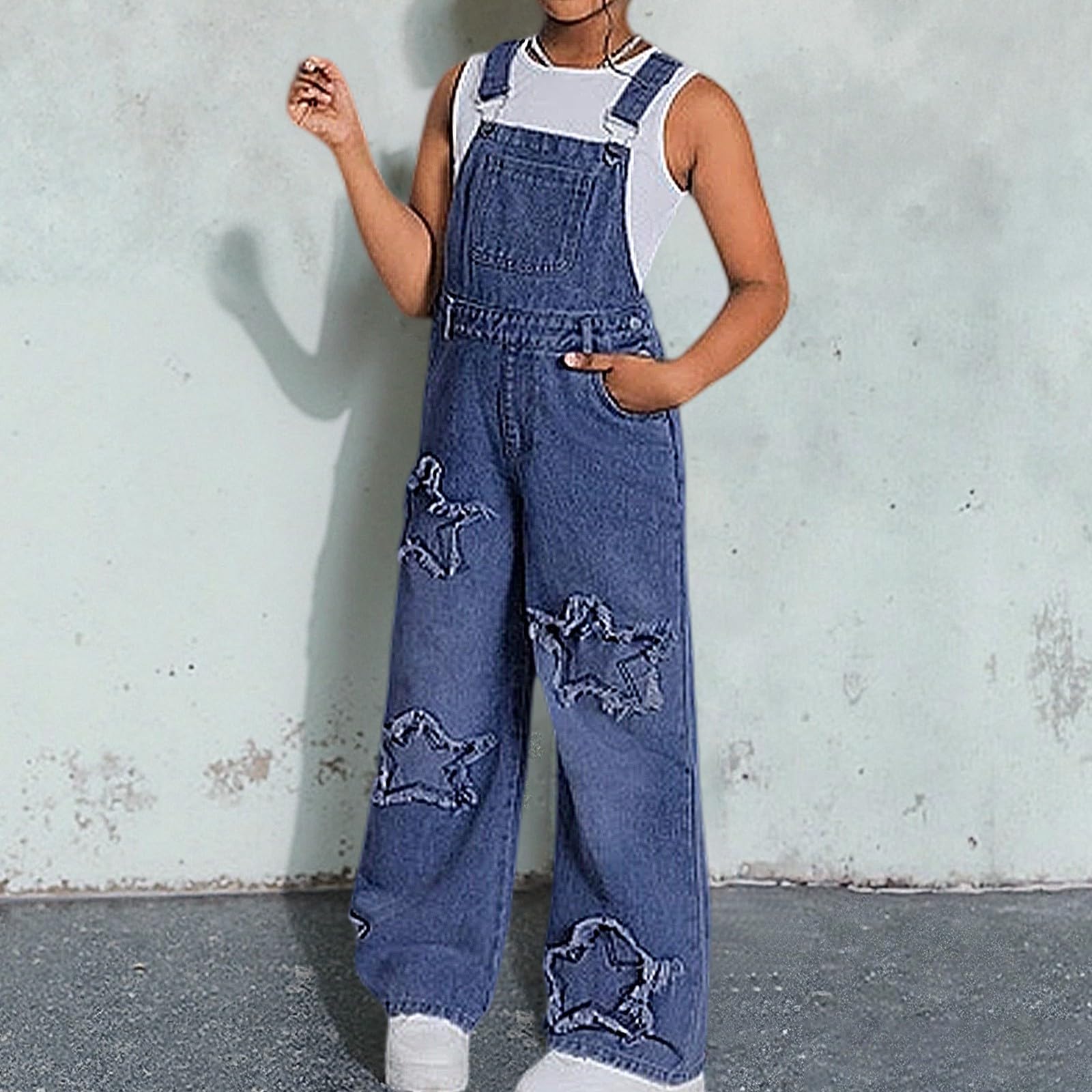 Genérico Pantalones Niña Chándal Algodón Cintura Elástica con Bolsillos Deporte Colegio Suave Transpirable Casual Diario Infantil Moda A123