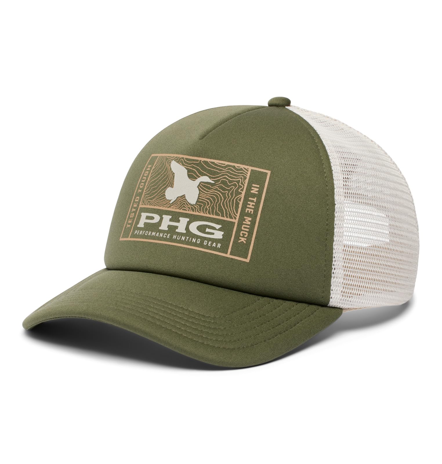Columbia Unisex PHG Timberbuck Foam Trucker, Surplus Green/Dark Stone/Duck Patch, One Size