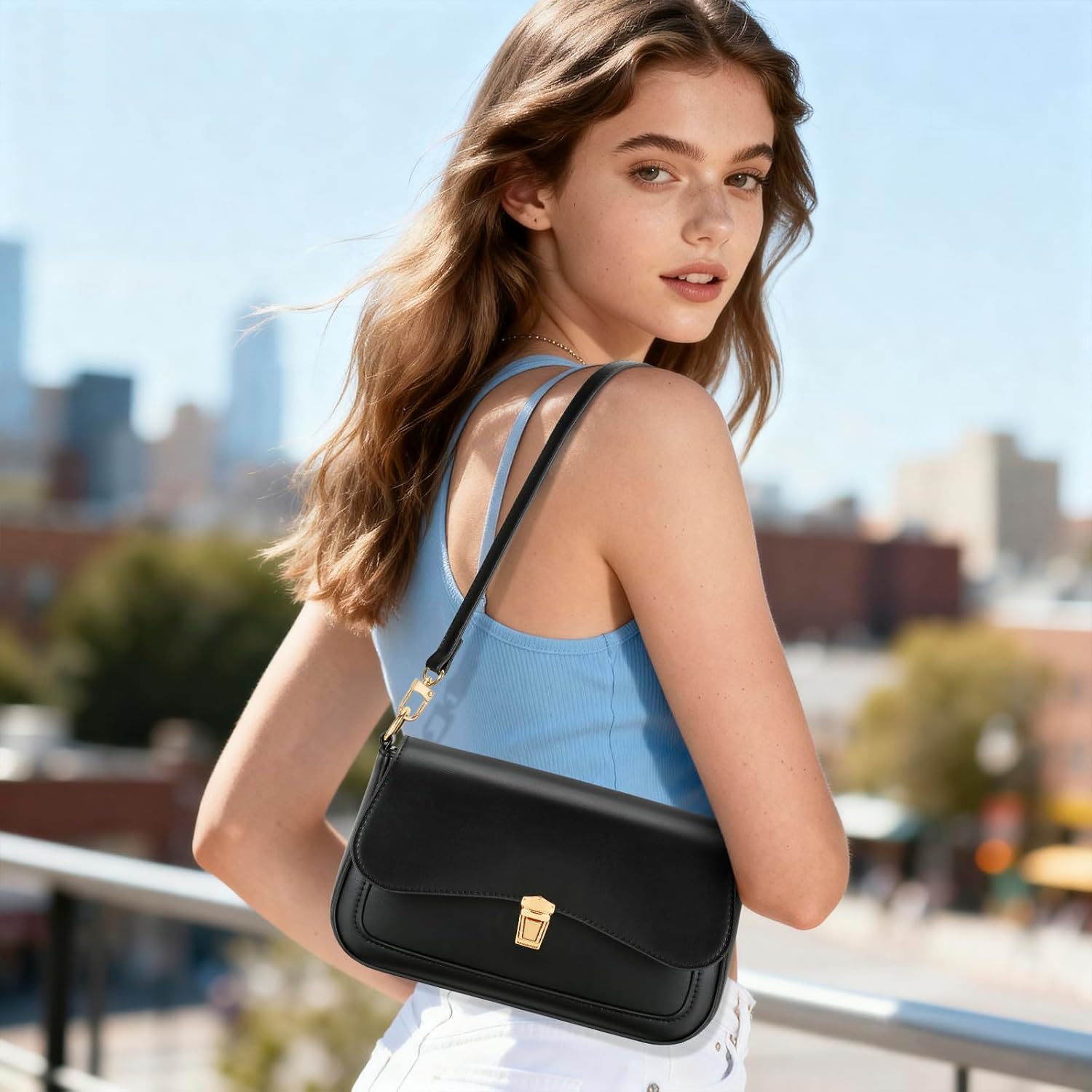 KKXIU Small Shoulder Bag for Women Cute Purses Mini Hobo Handbag Trendy Clutch Purse - Image 2